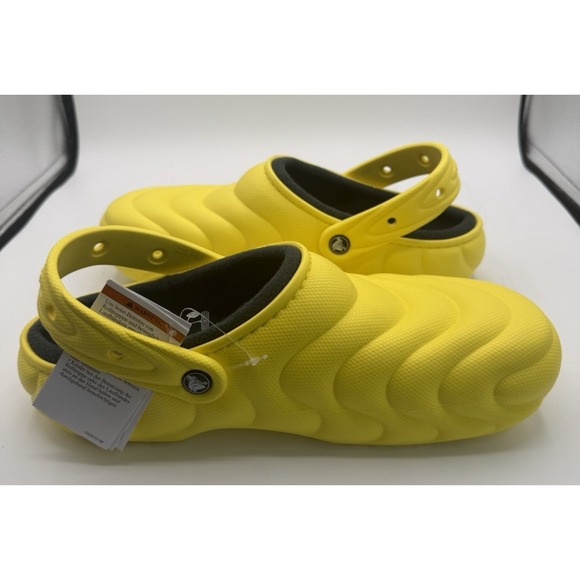 Crocs Classic Lined Overpuff Clogs Cyber Yellow 210059-77J Mens Size 12 - Picture 6 of 9